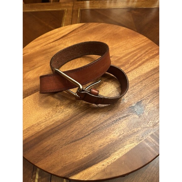Mens Ralph Lauren Brown Belt With Leather Buckle 32/80 X  1 1/4” main image 11